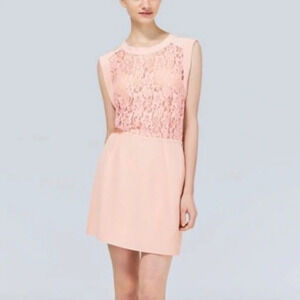 Wilfred  Aritzia Sablons Silk Lace Pastel Pink Dress Sz 4
